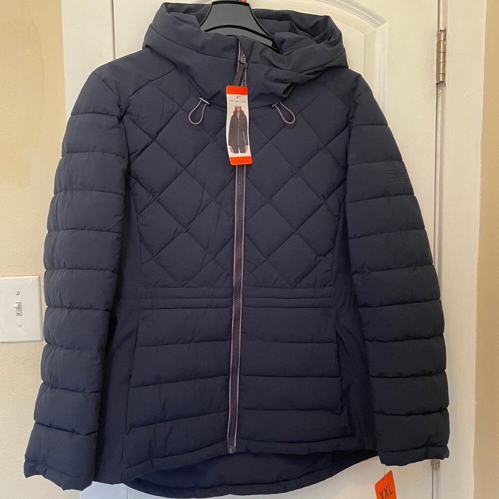 NWT! Tommy Hilfiger Ladies' Quilted Jacket - NAVY